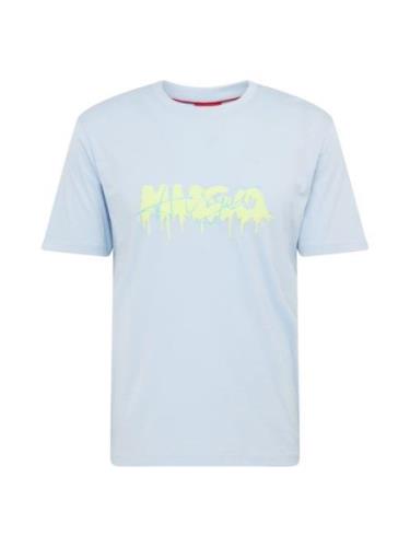 HUGO Bluser & t-shirts 'Dacation'  neonblå / lyseblå / lemon