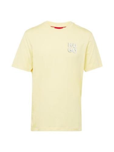 HUGO Bluser & t-shirts 'Detzington241'  lysegul / grå / hvid