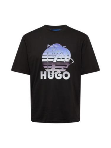 HUGO Bluser & t-shirts 'Neroe'  lyseblå / lavendel / sort / hvid