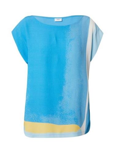 s.Oliver BLACK LABEL Shirts  azur / lyseblå / gul / hvid