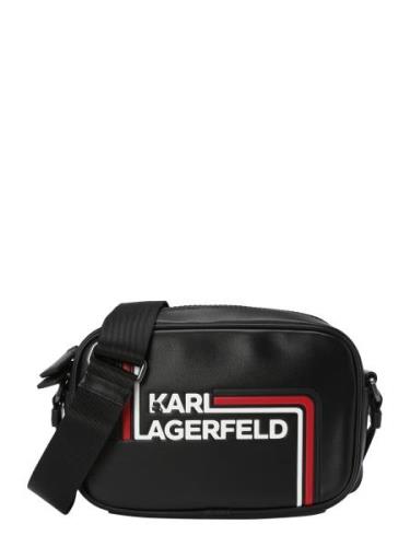 Karl Lagerfeld Skuldertaske 'ESSENTIAL'  rubinrød / sort / hvid