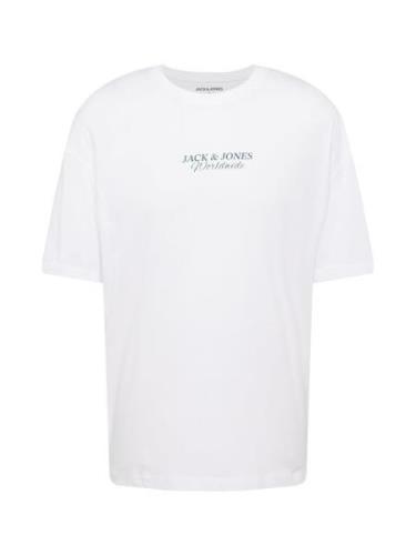 JACK & JONES Bluser & t-shirts 'JJPRAIA'  lysegrøn / mørkegrøn / hvid
