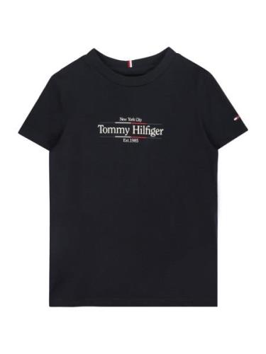 TOMMY HILFIGER Shirts  mørkeblå / mørkerød / hvid