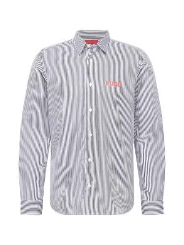 HUGO Skjorte 'Emero'  marin / grå / lys rød / hvid