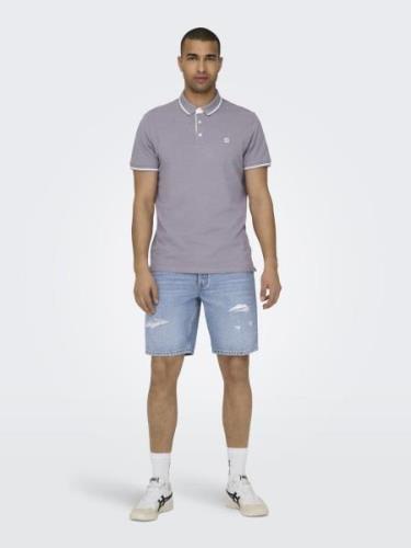 Only & Sons Bluser & t-shirts 'Fletcher'  lilla / hvid