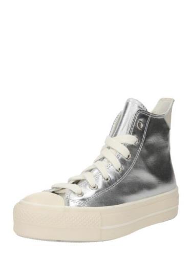 CONVERSE Sneaker high 'CHUCK TAYLOR ALL STAR'  beige / sølv