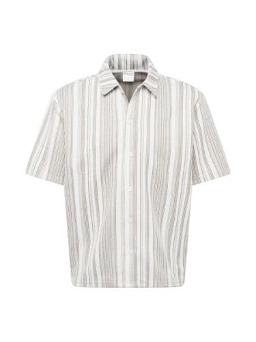 SELECTED HOMME Skjorte 'Skylar'  taupe / khaki / hvid