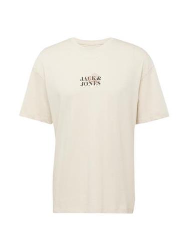 JACK & JONES Bluser & t-shirts 'JJPRAIA'  beige / umbra / sort