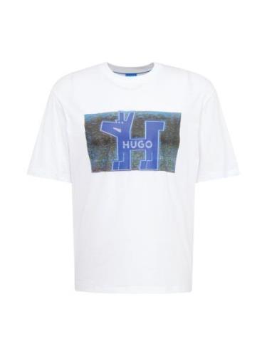 HUGO Bluser & t-shirts 'Nedary'  royalblå / grøn / sort / hvid