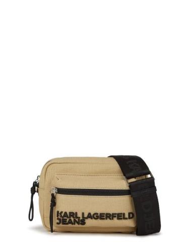 KARL LAGERFELD JEANS Skuldertaske 'Utility'  sand / sort