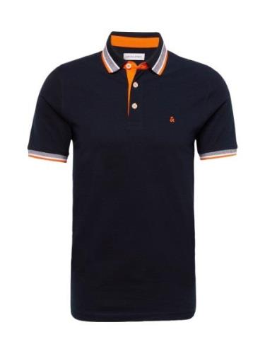 JACK & JONES Bluser & t-shirts 'JJEPaulos'  natblå / orange / hvid