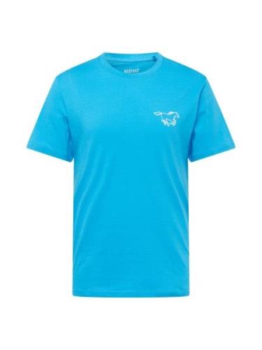 MUSTANG Bluser & t-shirts 'AUSTIN'  azur / hvid