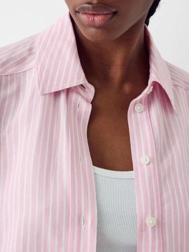 Bershka Bluse  lyserød / hvid