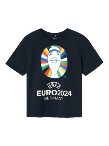 NAME IT Shirts 'Mica UEFA EURO 2024'  safir / blandingsfarvet / hvid