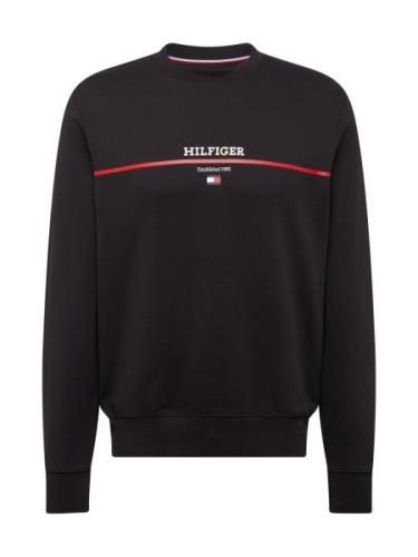 TOMMY HILFIGER Sweatshirt  rød / sort / hvid