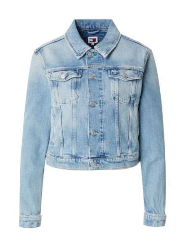 Tommy Jeans Overgangsjakke 'IZZIE'  marin / blue denim / rød / hvid