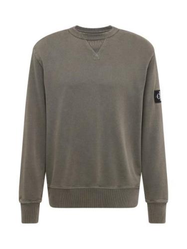 Calvin Klein Jeans Sweatshirt  mudderfarvet / sort / hvid