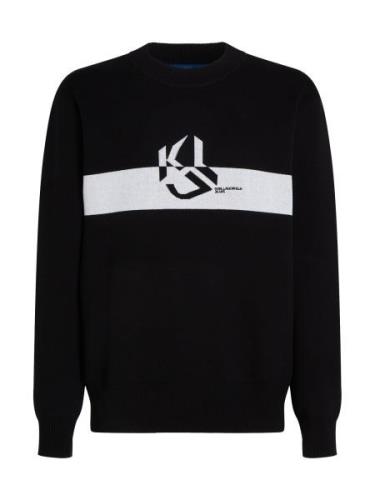 KARL LAGERFELD JEANS Sweatshirt  sort / hvid