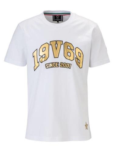 19V69 ITALIA Bluser & t-shirts 'Tadeo'  guld / sort / offwhite