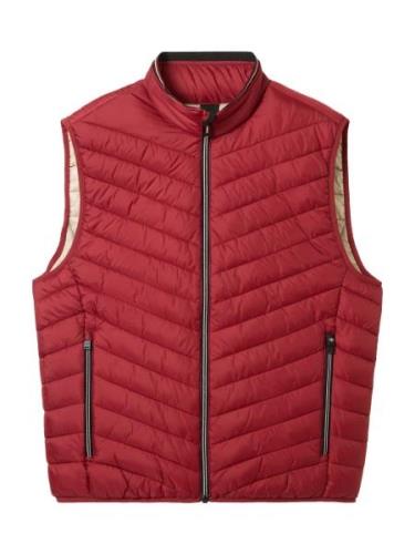 TOM TAILOR Vest  rød / sort