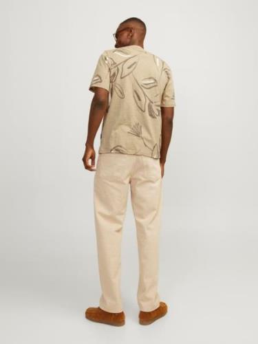 JACK & JONES Bluser & t-shirts 'Palma'  beige-meleret / mørkebrun / hv...