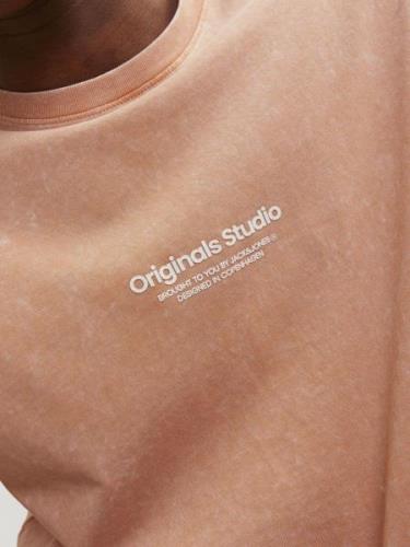 JACK & JONES Bluser & t-shirts 'JORVesterbro'  orange / hvid