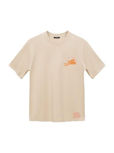 MANGO MAN Bluser & t-shirts 'PAPERS'  beige / orange