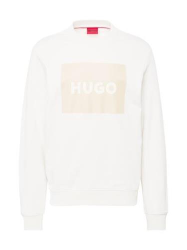HUGO Sweatshirt 'Duragol'  beige / hvid