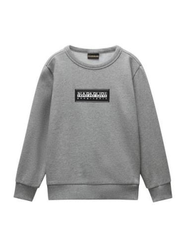 NAPAPIJRI Sweatshirt 'K B-CHAMOIS'  grå-meleret / sort / hvid