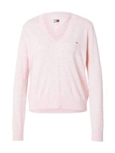 Tommy Jeans Pullover 'ESSENTIAL'  marin / lyserød / rød / hvid