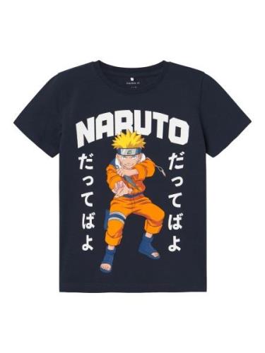 NAME IT Shirts 'NKMMacar Naruto'  marin / safir / orange / hvid