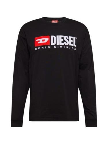 DIESEL Bluser & t-shirts 'T-BOXT-LS-DIV'  rød / sort / hvid