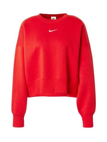 Nike Sportswear Sweatshirt 'Phoenix Fleece'  rød / hvid