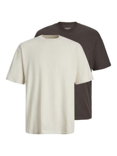 JACK & JONES Bluser & t-shirts 'Bradley'  antracit / lysegrå