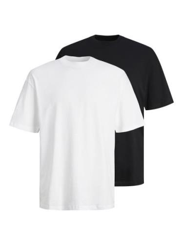 JACK & JONES Bluser & t-shirts 'Bradley'  mørkeblå / hvid