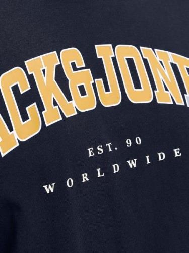 JACK & JONES Bluser & t-shirts 'CALEB'  navy / safran / hvid