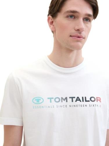 TOM TAILOR Bluser & t-shirts  lyseblå / abrikos / sort / hvid