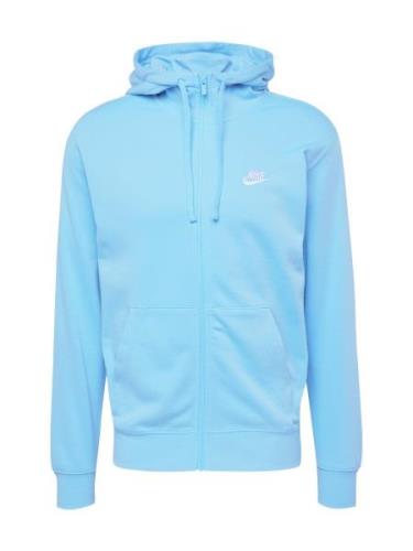 Nike Sportswear Sweatjakke 'Club'  himmelblå