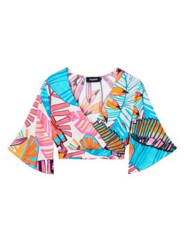 Desigual Bluse 'Landes'  aqua / mandarin / lys pink / hvid