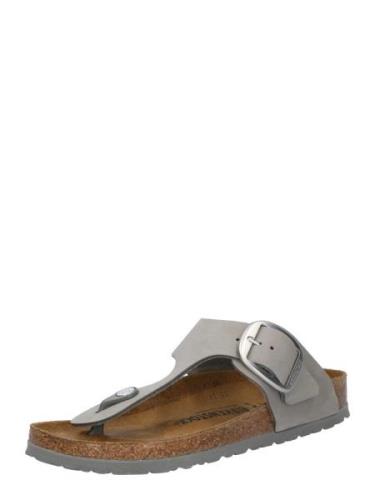 BIRKENSTOCK Klipklappere 'Gizeh LENB'  stone / sølv