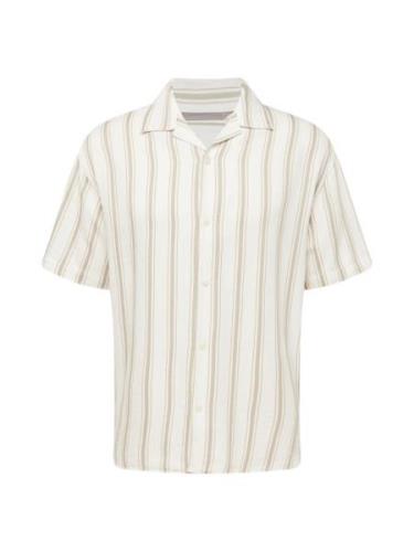 JACK & JONES Skjorte 'Montana'  brun / oliven / hvid