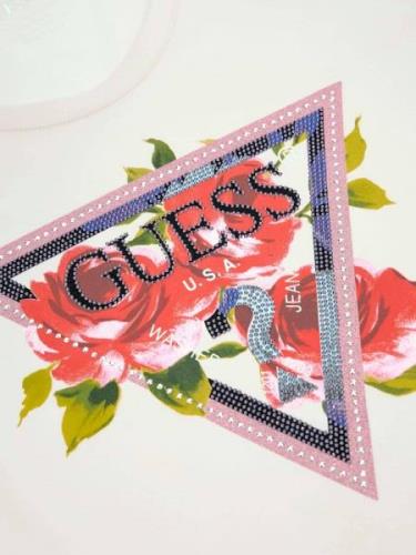 GUESS Shirts 'ROSES'  lyserød / pudder / rød / hvid