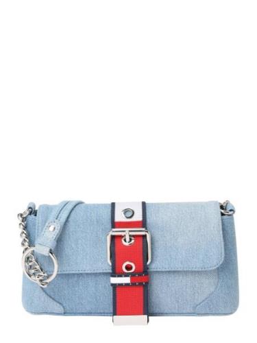 Tommy Jeans Skuldertaske 'IDOL'  blue denim / rød / hvid