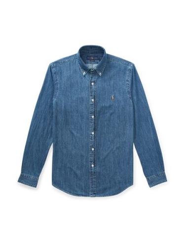 Polo Ralph Lauren Skjorte  blue denim / cognac / hvid