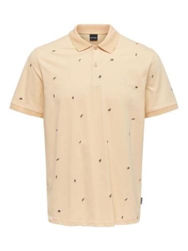 Only & Sons Bluser & t-shirts 'DAVE'  beige / sort