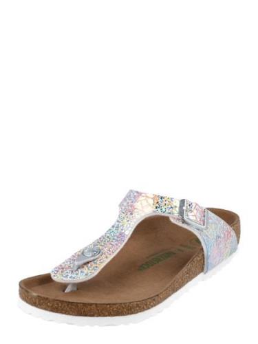 BIRKENSTOCK Sandaler 'Gizeh'  sølv / hvid