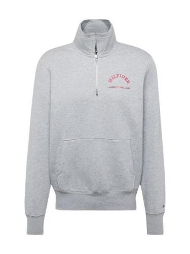 TOMMY HILFIGER Sweatshirt  lysegrå / rød