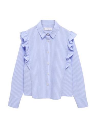 MANGO KIDS Bluse 'CARLOTA'  lyseblå / hvid