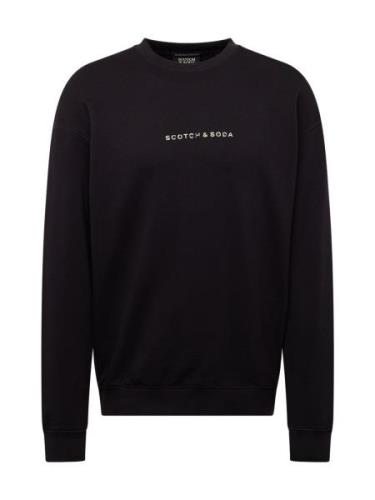 SCOTCH & SODA Sweatshirt  sort / hvid