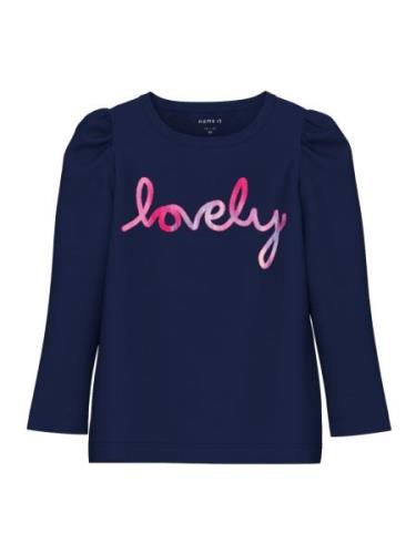 NAME IT Bluser & t-shirts 'Lonnia'  mørkeblå / lilla / pink / lyserød